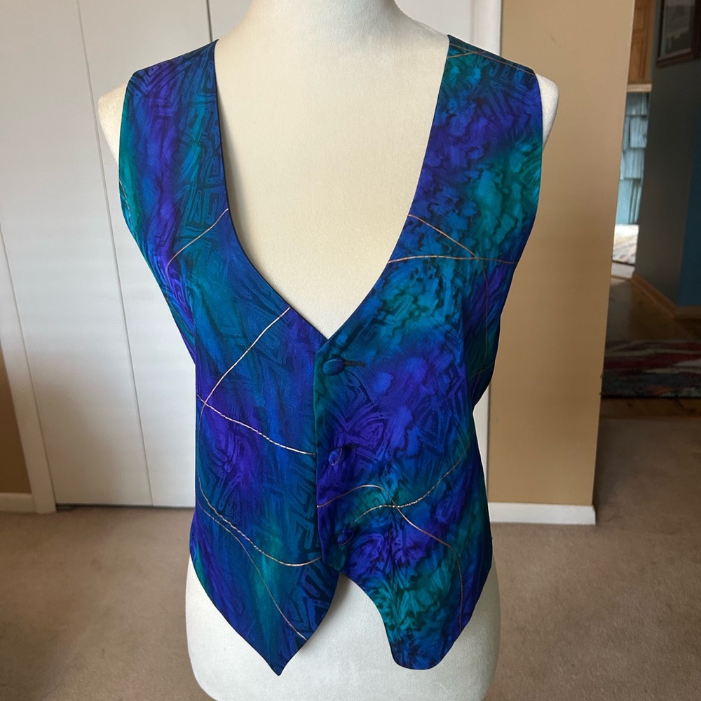 Vibrant Blue and Purple Women's Top